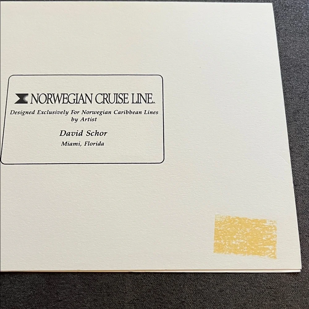 Norwegian Cruise Line NCL M/S Seaward Notecard Stationery w/ Env by David Schor